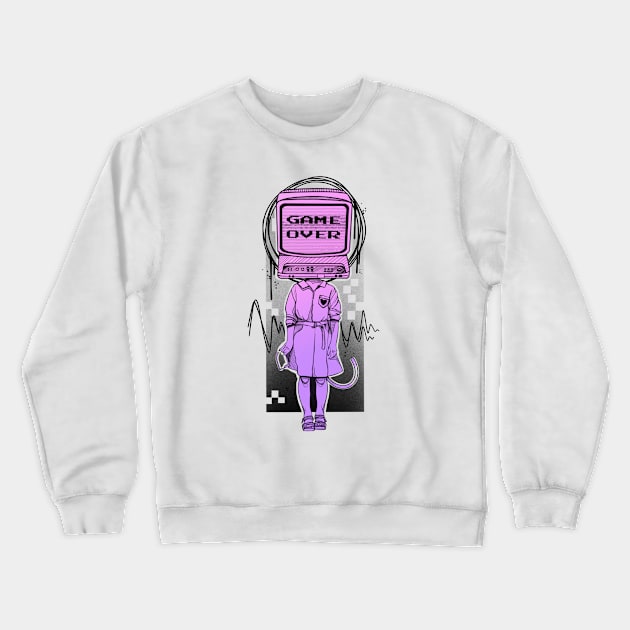 Game Over Crewneck Sweatshirt by Kuro Blck